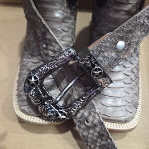 Python Skin Boots and Matching belt